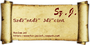 Szántó Jácint névjegykártya